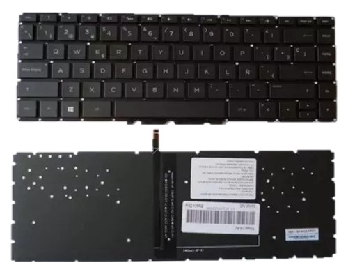 Teclado Hp X360 13 U 13-u00 Esp Enter Delgado Esquinas Curva