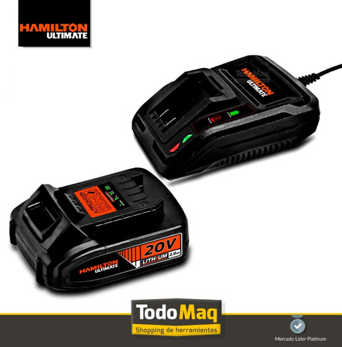 Imagen 8 de 10 de Taladro Atornillador Percutor Batería 20v Litio Ultimate 111