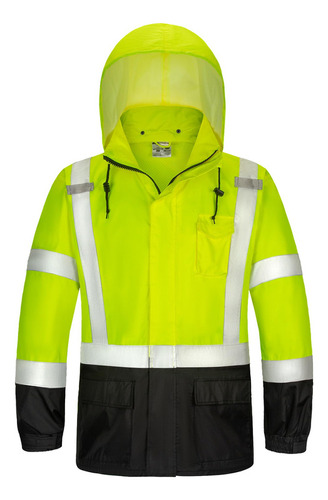 Chaleco Reflectante Sesafety Chaqueta Impermeable De Alta Vi