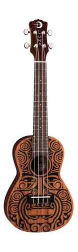 Luna Uke Tribal Concert Ukulele, Natural Eeb