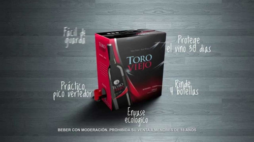 Vino Toro Bag In Box Bonarda Syrah X4 Unidades