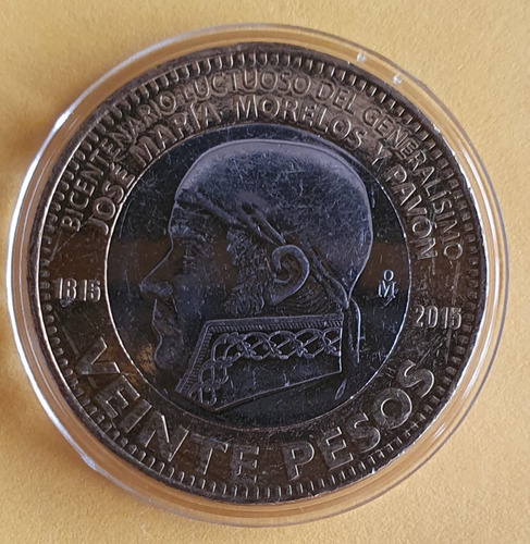 Moneda Conmemorativa 20 Pesos José María Morelos Y Pavón Unc