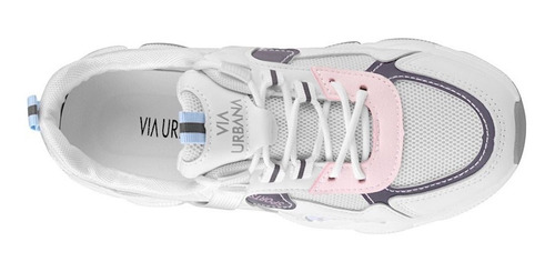 Tenis Dama Via Urbana Pw2196020 Textil Blanco