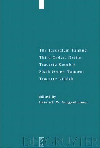 Tractate Ketubot, De Heinrich W. Guggenheimer. Editorial De Gruyter, Tapa Dura En Inglés