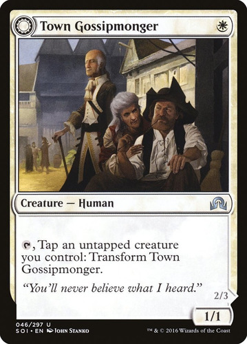 Carta Magic Town Gossipmonger Shadow Over Innistrad Mtg