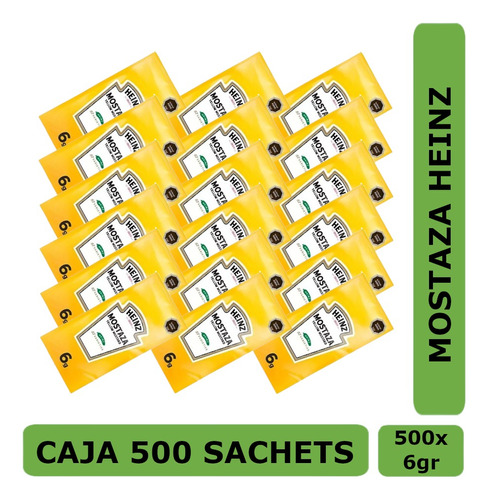 Mostaza Heinz Sachet 6g Caja 500 Unidades