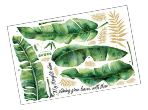 Pegatinas De Hojas , Calcomanías Decorativas, Pegatinas
