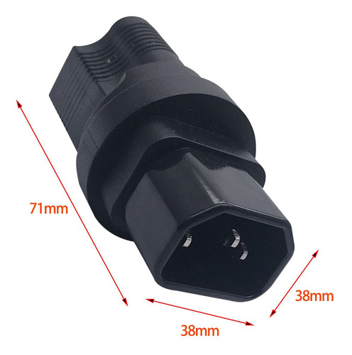 3 Pines Iec320 C14 A Nema 5-15r Adaptador De Corriente