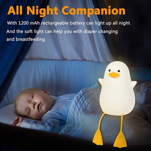 Luz Nocturna De Pato Para Niños, Linda Luz Nocturna