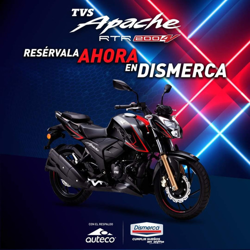 Apache 160 Rtr 4 Valvulas, Modelo 2022, Garantia Auteco Tvs
