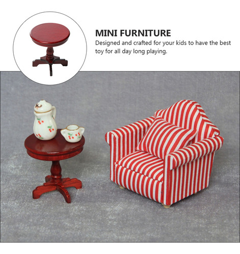 Mini Mueble De 1 Pieza, Mini Mesa Redonda, Mini Mueble De Ca