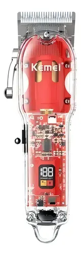 Cortadora de pelo Kemei HAIR CLIPPER KM-1761 transparente Inalámbrica Recargable