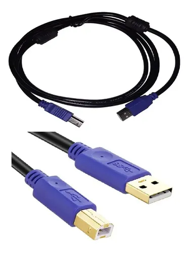 Câble USB 5 Mètres Type A-B - Pour Imprimante, Scanner (Epson, Canon, HP, Brother...)