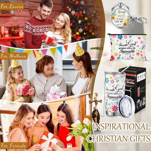 Thinkday Juego De Regalos Cristianos Para Mujeres, Vaso Reli