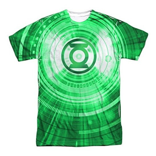 Green Lantern Dc Comics Superhero Radial Logo Camiseta Con E