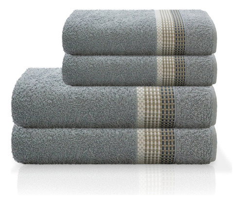 Kit Toalhas 06 Banho 130 X 62 Felpuda Grossa Seca Bem Macia