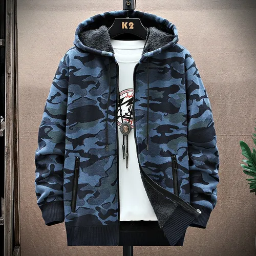 Chamarra camuflaje azul sale