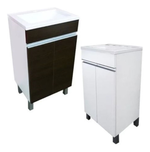 Vanitory Mueble Baño Bacha Maral Blanco Wengue Envio Gratis