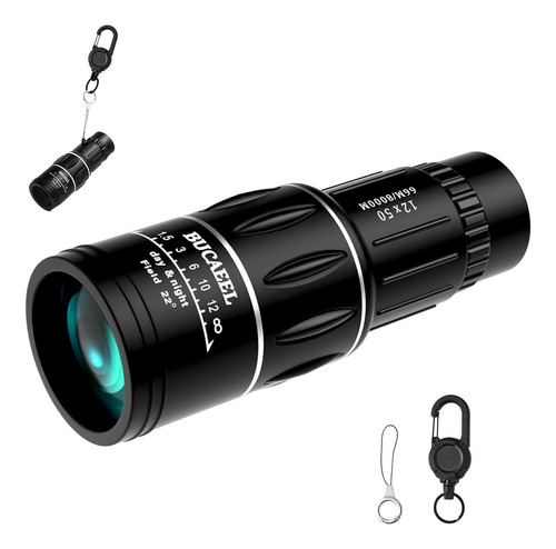 Monóculo 12x50 Hd Bucaeel Para Observación De Aves