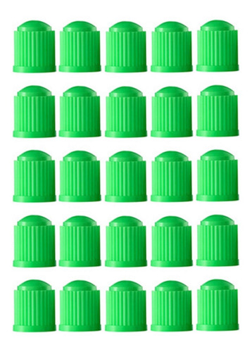 25x Tapas De Válvula De Vástago De Neumático Para Verde