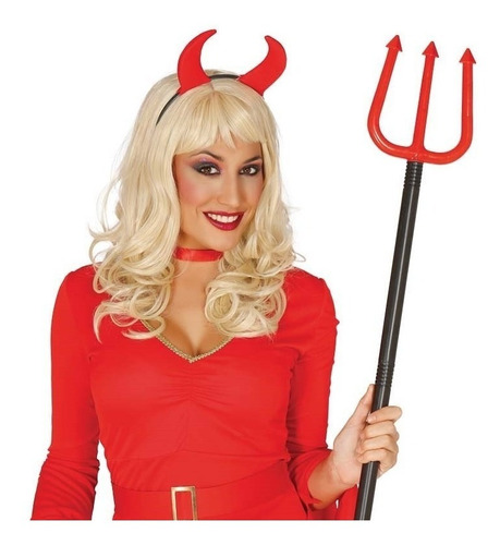 Tridente De Diablo Diabla Demonio 116cm Disfraz Cotillon