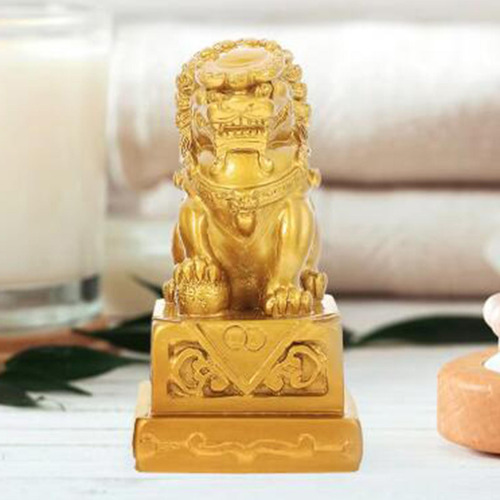 2 Figuras De Leones Guardianes De , Decoración 5cmx4cmx7cm