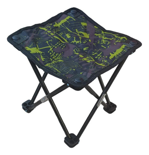 Taburete Plegable Silla Portátil Camping Piso De Acampar 