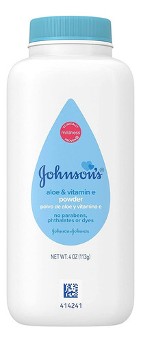 Johnson's Talco Para Bebé, Aloe Calmante Y Vitamina E, 4 Oz