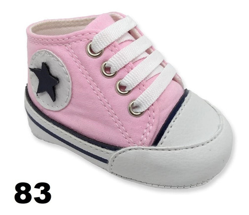 Imagem 1 de 2 de Tênis Pititiko Modelo Allstar Tecido Rosa Bebê