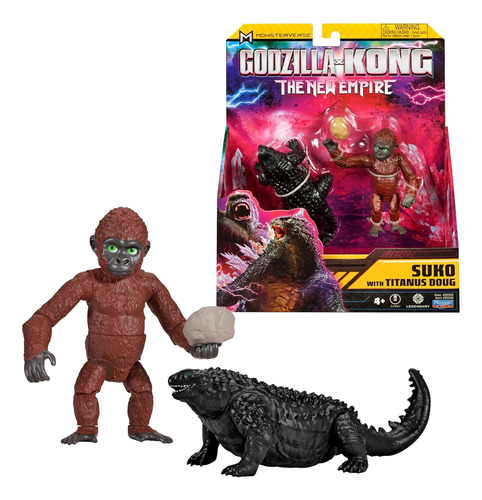 Figura Articulada Godzilla X Kong - Suko Y Titanus Doug