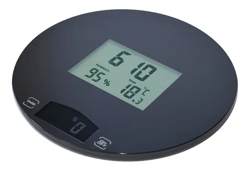 Balanza De Cocina Digital Termometro Y Humedad Vidrio