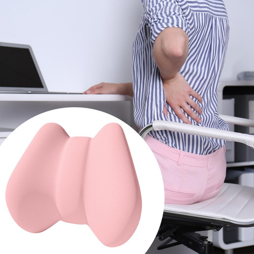 Almohada De Soporte Lumbar De Cojín, Espuma De Memoria Rosa