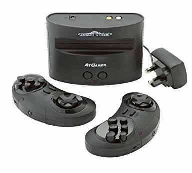 Console AtGames Sega Mega Drive Classic 25th Sonic Anniversary cor preto