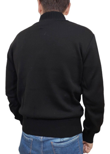 Imagen 4 de 4 de Sweater Tipo Polera Medio Cierre Hombre