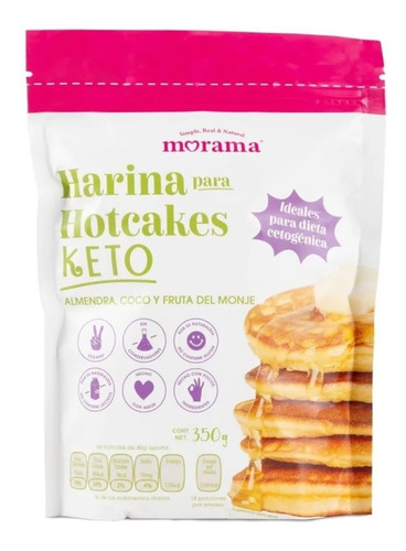 Imagen 1 de 8 de Harina Hot Cakes Morama Sin Gluten Dieta Keto -fralugio