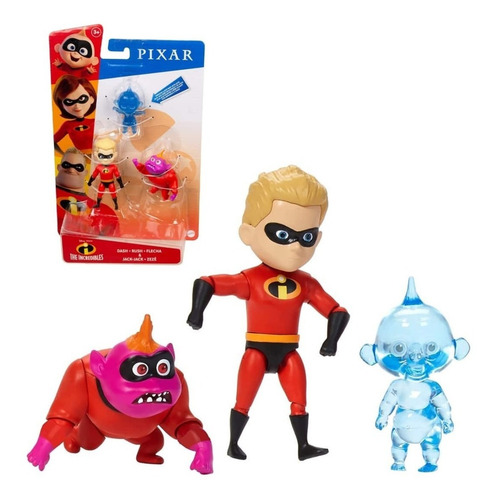 Figuras 3 Pack Dash Y Jack Jack Disney Pixar Los Increibles