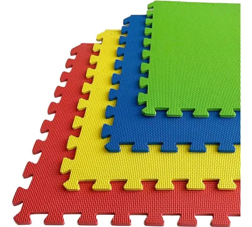Pisos Goma Eva Tatame Encastrables Monocolor Color Rojo