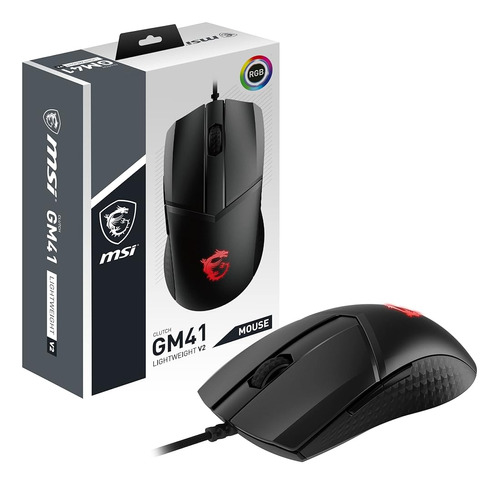 Msi Clutchgm41 Ligero V2 Gaming Usb Rgb Ajustable Hasta 1600