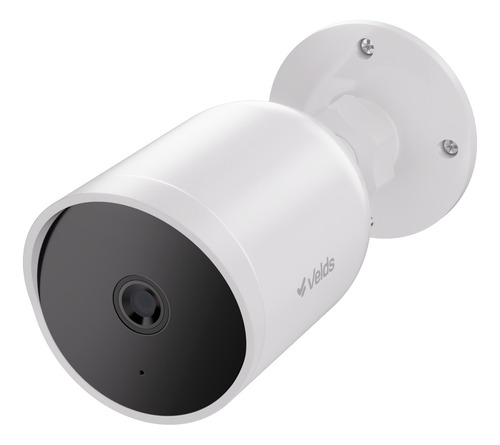 Câmera Inteligente Externa Velds, Wi-Fi, 2K, Resistente à Água IP66, Visão Noturna Infravermelha, Detecção de Movimento, Áudio Bidirecional, Cartão SD até 256GB, Branco