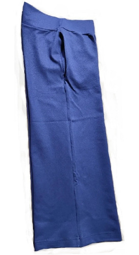 Imagen 1 de 10 de Palazzo Corto Con Bolsillos Símil Jean Azul