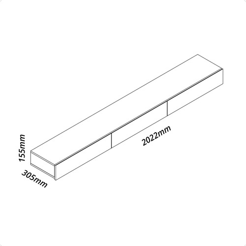 Nicho Para Livro E Decoração Gavetas Jet 202 Cm Off White