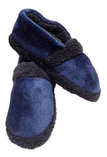 Babucha/pantufla Azul Oscuro, Suela Antideslizante 