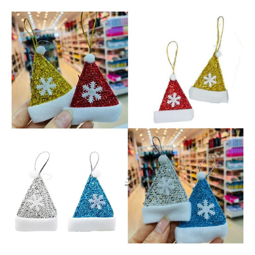 2 Pendente Gorro Enfeite De Natal Para Arvore Decorativo