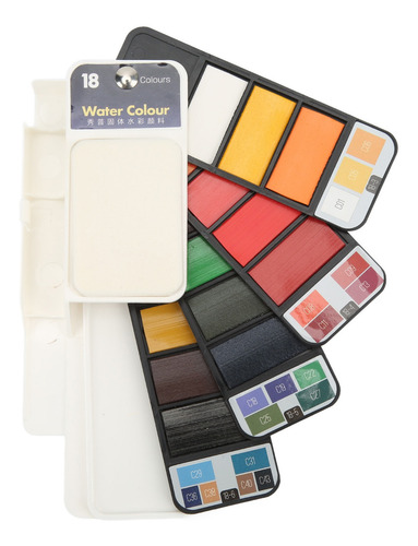 Kit De Acuarela De Bolsillo Para Viaje, Juego De Pintura Ple