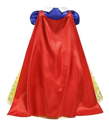 Imagem 7 de 8 de Fantasia Luxo Branca De Neve Completa Vestido E 7 Acessórios
