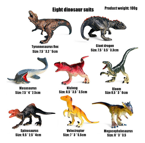 Juguete Decorativo Con Forma De Dinosaurio Gigante En V, 8 P