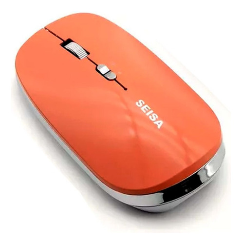 Mouse 2 En 1 Bluetooth Y Wifi 2.4ghz Recargable Qs-202 Color Naranja