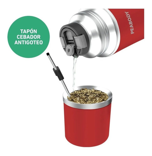 Imagen 8 de 8 de Jarra Electrica Peabody Termo Electirco 1 Litro E-termo 700w Color Rojo
