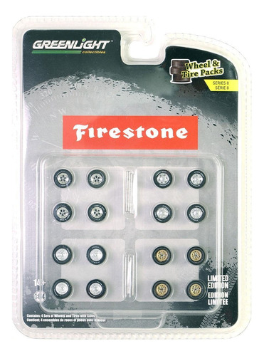 Paquetes Llantas Neumáticos Firestone 1/64 Auto Greenlight