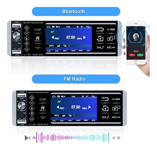 Estéreo De Auto Podofo 1 Din Con Radio Y Reproductor De Mp3